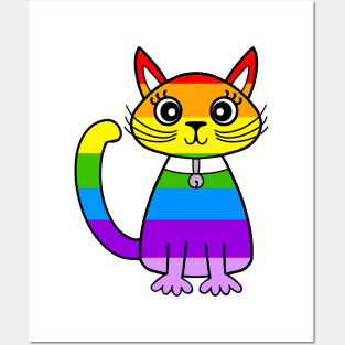 RAINBOW Cat Lovers Posters and Art